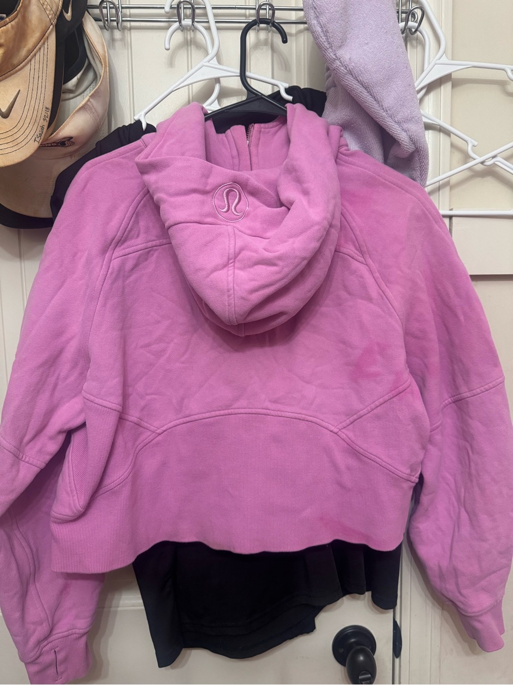 lululemon athletica Pink Cropped Hoodie
